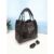 Bolsa Feminina de couro estilo saco grande super transversais de ombro mao / ombro com correntes pretas e prateadas