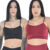 Kit 2 Tops Cropped Fitness Feminino Top Alcinha Suplex Roupas Para Academia Alça Fina