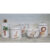 Conjunto Bebe de Higiene Safari 5 Pecas Porcelana Com Filete Ouro