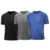 Kit 3 Camisetas Plus Size Dry Fit Mescla Rajada