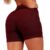 Short Meia Coxa empine bumbum casual fenda abertura Feminina Cintura Alta Com Laycra Vinho