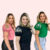 3 Blusas T-shirt Femininas com Manga Princesa e Estampa Silk 3D em Algodão 100% Fio 30, Sofisticação
