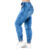 Calça Feminina Jogger Jeans Sarja Elástico Punho Slim Skinny