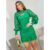 EMILI Vestido Feminino/ todo em renda/ manga longa/ gola alto/ elástico nos punhos/ fechamento em zíper. #39870