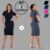Kit 2 Vestido Tubinho Mídi Elegante Com Manga