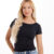 Blusa Costa Nua Baby Tee Look Tecido Poliamida Manga Curta