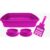 Kit Caixa de Areia para Gatos Higiênico com Pá Comedouro Bebedouro Banheira Sanitário Grande