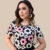 Tshirt Básica Blusa Feminina Camiseta Gola O Estampada Floral com gola O