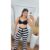 Calça Saida de Praia Pantalona Listrada Leve Feminina com Cordão Ponto Croche Tricot Verão