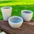 Kit Jogo 3 Vasos Decorativos Texturizados Cone + Bojo + Bacia Em Polietileno Para Planta Flor Com Pratos