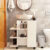 Gabinete De Banheiro Classic C/rodizio Para Pia Com Coluna Moderno Off White