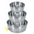 Kit 3 formas Nº 18, 20 e 22 Pudim Tubo/Cone Aluminio Bolo Vulcão Suiço com furo