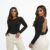 Bory Feminino Suplex Power Manga Longa Boddy Minimalista Body Elegante Inverno Outono Tecido Resistente