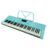 Teclado Musical Estudante Profissional C/teclas Luminosa Mxt Cor Azul 110v/220v
