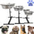 Comedouro Duplo Elevado Alto Ajustável Regulável Para Cachorros P, M, G e Mini Gatos/Filhotes