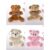 1 kit 6pecas Mini Pingente De Urso Conjunto PP Algodão Macio Recheado Bouquet De Brinquedos Doll Doll’s Day Present
