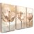 Kit 3 Quadros Decorativos Flores Abstrato Moderno Mosaico Sala Quarto Escritório