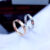 Anel de amor eterno com letras em Forever love, aço de titânio, amor, diamante, ouro rosa, celebridade da internet, anel de casal popular