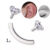 Piercing Microbell Curvo Zircônia Redonda Aço Tragus, Helix, Rook, Conch, Sobrancelha
