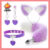Kit Fantasia Raposinha Plug Anal Rabinho Cauda Raposa Grampo Seios Mamilo Lilas Sex Shop