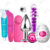 Kit Plug Anal P + Vibrador Feminino Sexual Ponto G + Bullet + Penis Personal capa + Masturbador Egg + Lubrificante 50g