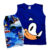 CONJUNTO INFANTIL PERSONAGEM REGATA BERMUDA TACTEL
