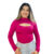 Body Feminino Pirâmide Manga Longa Gola Moda Gringa Básica Casual
