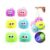 KIT 25 Bolas Luz Piscante Lance Rosto Sorriso Puffer Colorida Brinquedo