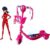 Patinete Infantil Rosa Menina Miraculous LadyBug 3 Rodas Com Música e Luz Ajustável Pronta Entrega