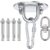 Kit de Suspensao Para Teto Ganchos Aco Inox Reforcado Até 500kg Gancho Para Cadeira De Teto Robusto – Balanço E Giro 360°