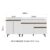 Kit com 2 Balcões de Cozinha Madesa Reims 4 Portas 1 Gaveta (Com Tampo) Branco