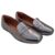 Mocassim bico quadrado metalizado onix CONFORT