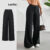 Lovito Calça Casual Lisa com Botões para Mulheres L118ED160