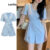 Lovito Casual Macacão Feminino Liso com Cinto L80ED220