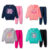 Kit 4 Peças Moletom Com Capuz- 2 Calças e 2 Blusas- Flanelado Infantil Frio Inverno Meninas Sortidos