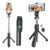Bastão de selfie telescópico Bluetooth com controle remoto para celular com suporte de tripé com luz para selfie
