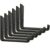 Kit 6 Suportes Mão Francesa Invertida 30cm Ferro 25mm Preto Fosco Resistente