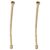 Kit 2 Engate Mangueira Flexível Dourado Trançado Inox 40cm