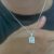 Correntinha Prata 925 Masculina Curta + Pingente Cristo Retangular Banhado A Prata 925