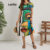 Lovito Vestido geométrico casual para mulheres LBL18242