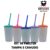 10 COPOS TWISTER 300ML BRANCO COM TAMPA E CANUDO PARA PERSONALIZAÇÃO E ADESIVAGEM FESTA BRINDE