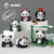 Panda Qizai Bonitinho Conjunto De Decoração De Bloco De Construção Chinês Presente De Brinquedo