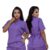 Bata Feminina Acinturada Personagens de Desenhos Uniforme de Clinica Beleza