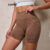 Lovito Casual Plain Structure Line Básico Esportes Shorts para Mulheres LBL18921