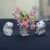 Mini Gato Coelho E Vaso Decoração De Interiores Automotivos Painel Resistente Ornamento De Carro Compacto Acessórios