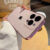 Capa De Telefone De Vidro Galvanizado Em Pó Fosco Menina IPhone 16 15 14 11 13 12 Pro Max Plus Lente PC IP14Plus